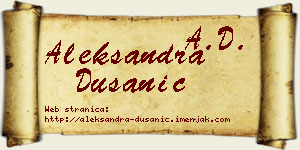 Aleksandra Dušanić vizit kartica